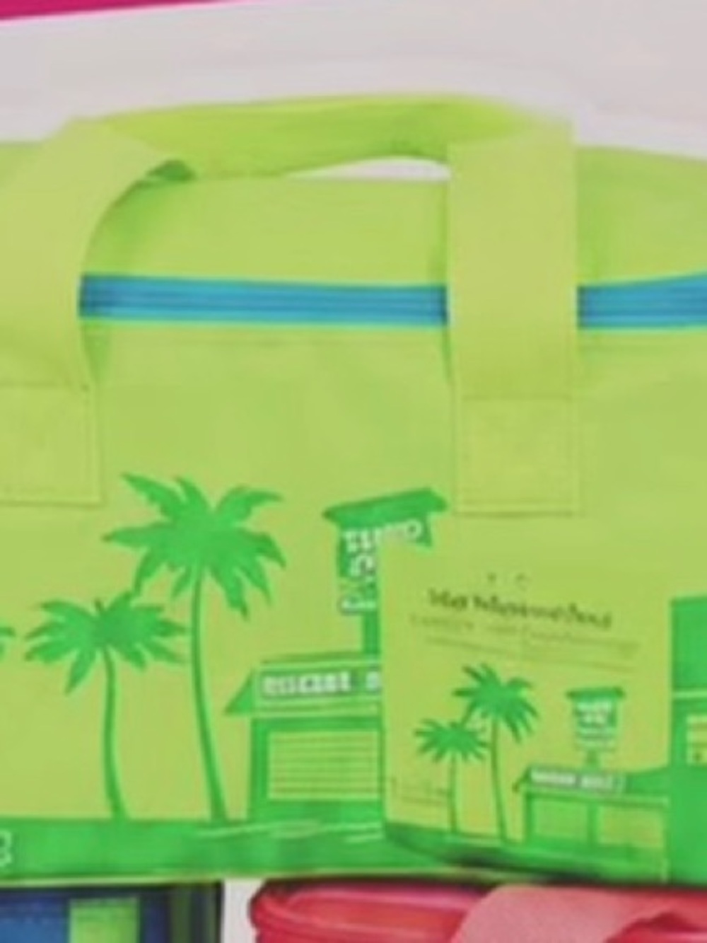 Trader Joe’s Lime Green insulated Tote Cooler Bag